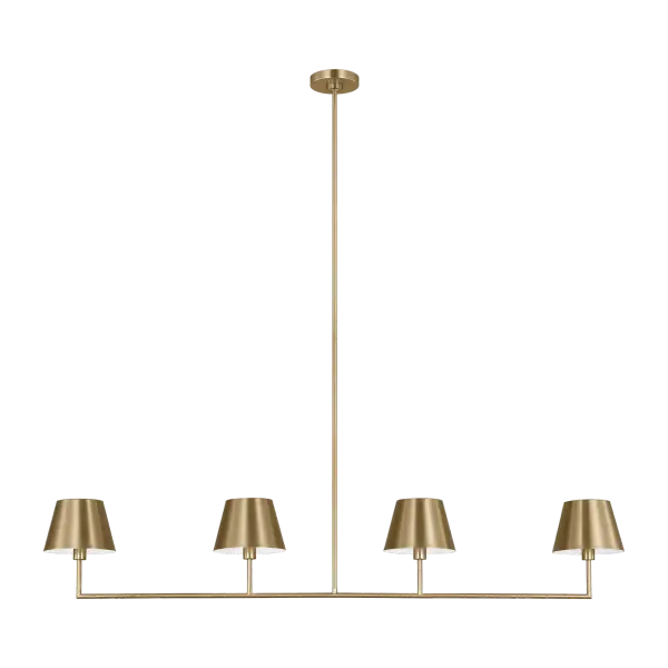 Ender Large Linear Chandelier in Satin Brass - Image 5
