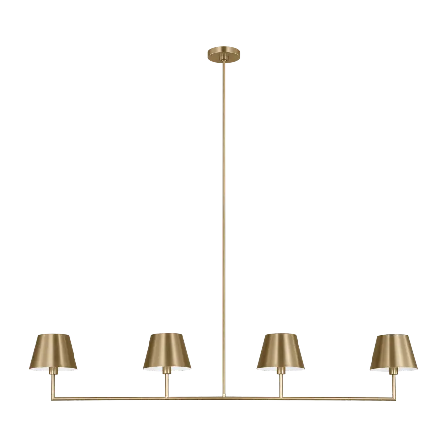 Ender Large Linear Chandelier in Satin Brass - Image 5