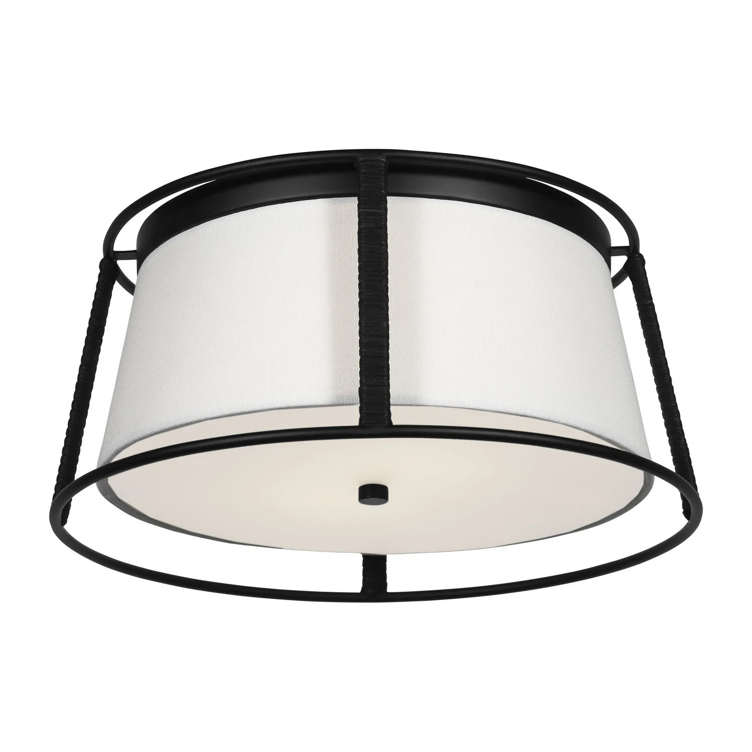 Cortes Two Light Flush Mount in Midnight Black