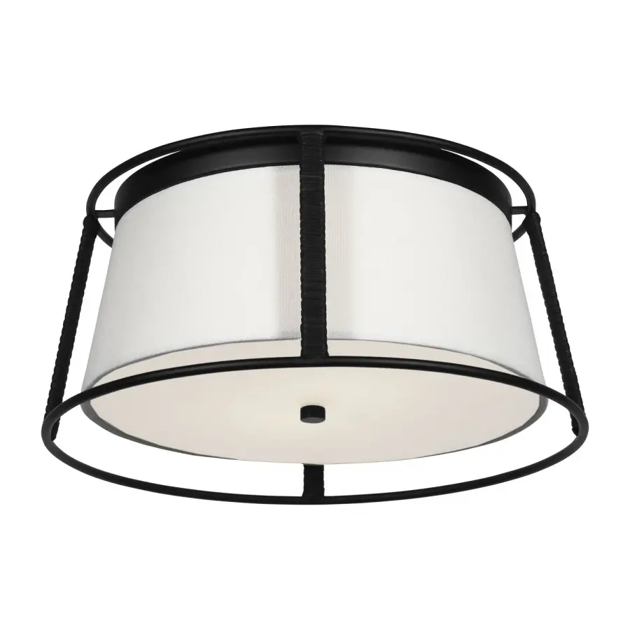 Cortes Two Light Flush Mount in Midnight Black