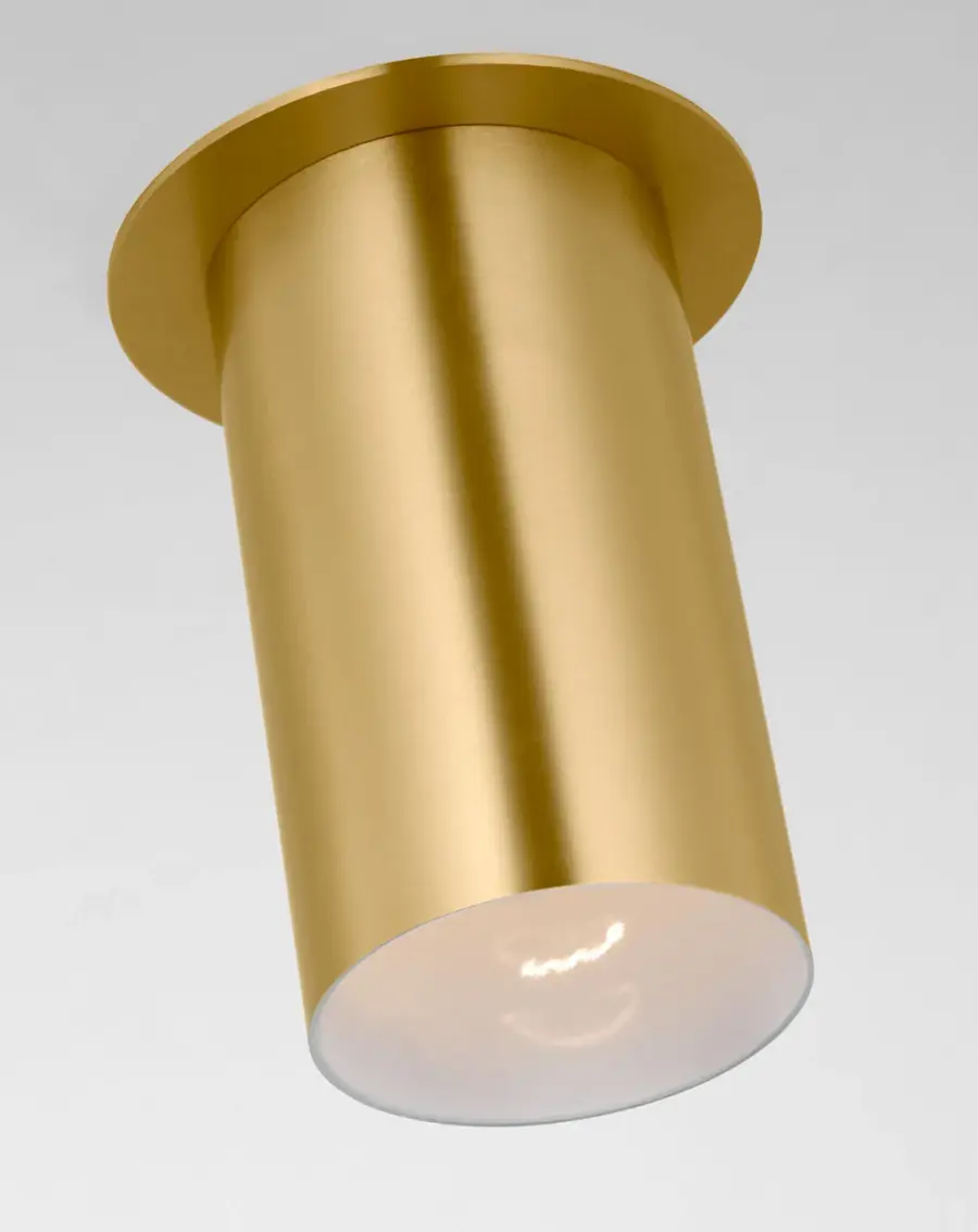 Archer Small Flush Mount in Satin Brass - Image 4