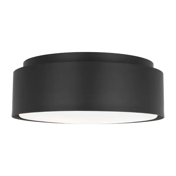 The Dartmore Medium Flush Mount delivers clean, contemporary lighting in a sophisticated Midnight Black finish. Perfect for rooms with standard ceiling heights where a low-profile fixture is needed.