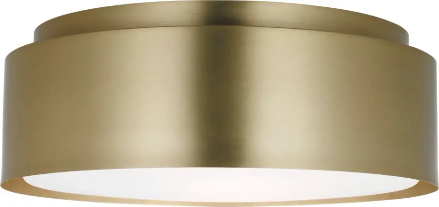 Dartmore Medium Flush Mount in Satin Brass - Image 2