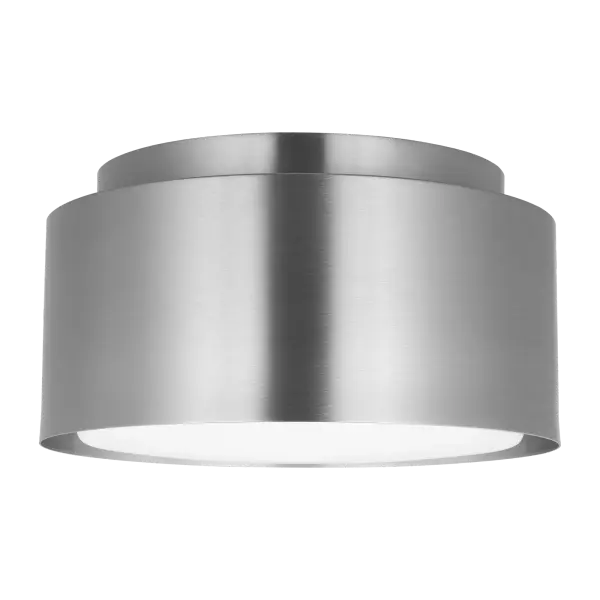 The Dartmore Small Flush Mount combines clean transitional styling with practical functionality. Its compact profile and brushed nickel finish make it ideal for hallways, closets, and bathrooms where ceiling clearance is limited.
