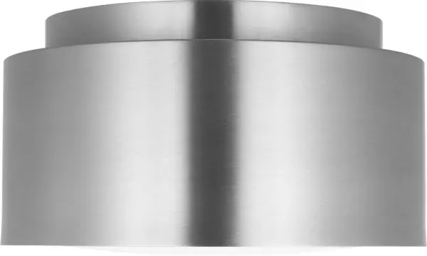The Dartmore Small Flush Mount combines clean transitional styling with practical functionality. Its compact profile and brushed nickel finish make it ideal for hallways, closets, and bathrooms where ceiling clearance is limited. - alternate view
