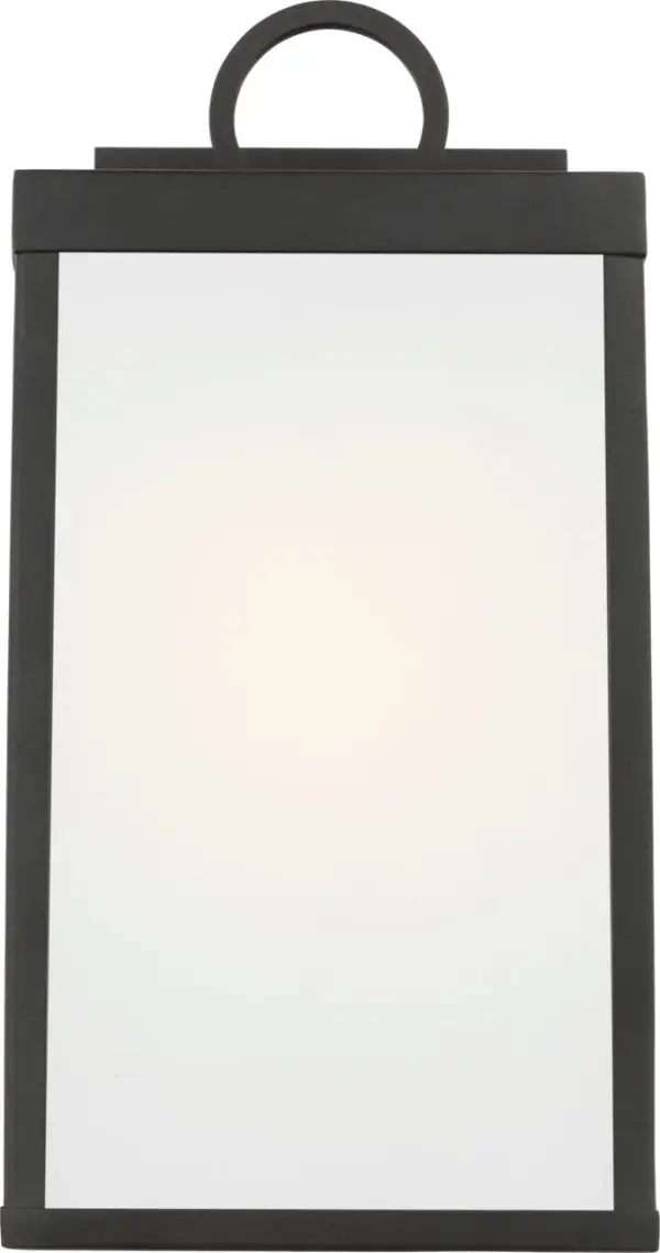 The Howell Small Wall Lantern blends timeless design with weather-resistant construction. Its soft white glass panels create a warm, inviting glow perfect for entryways and outdoor living spaces.