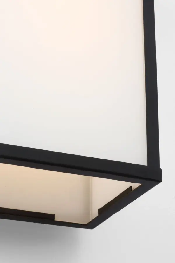 Howell Small Wall Lantern in Textured Black - Image 4
