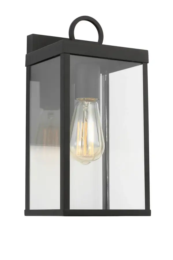 Howell Small Wall Lantern in Textured Black - Image 5