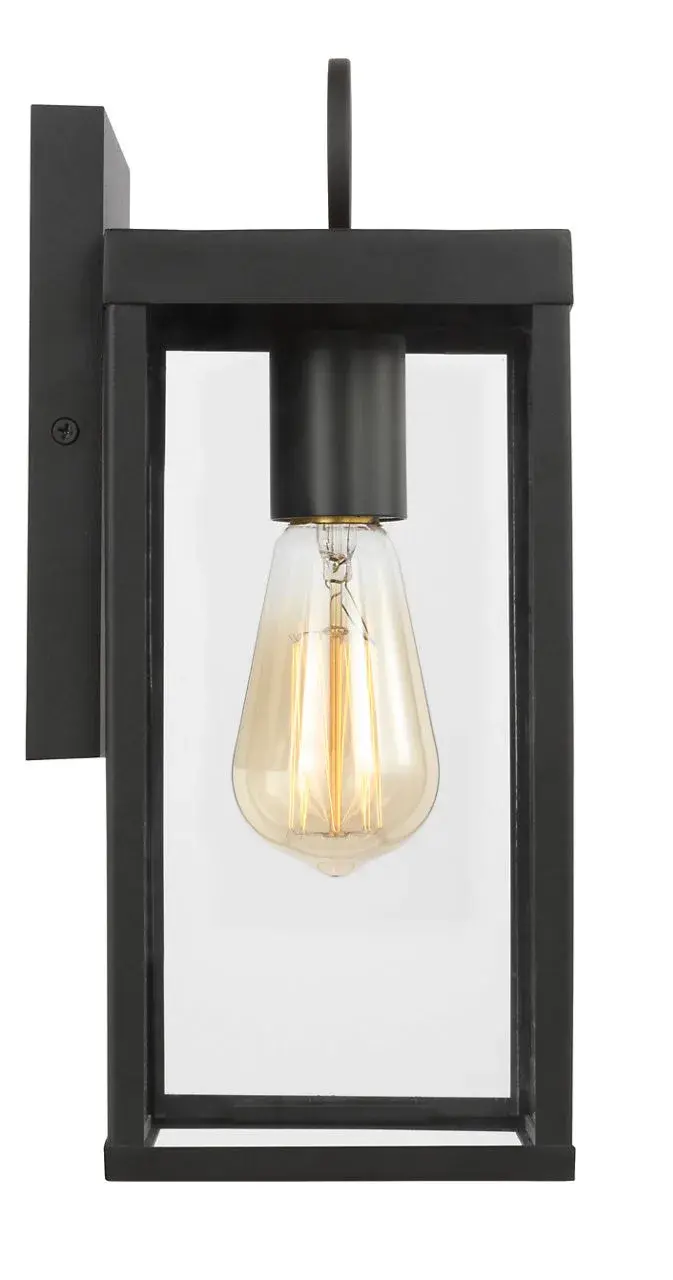 Howell Small Wall Lantern in Textured Black - Image 6