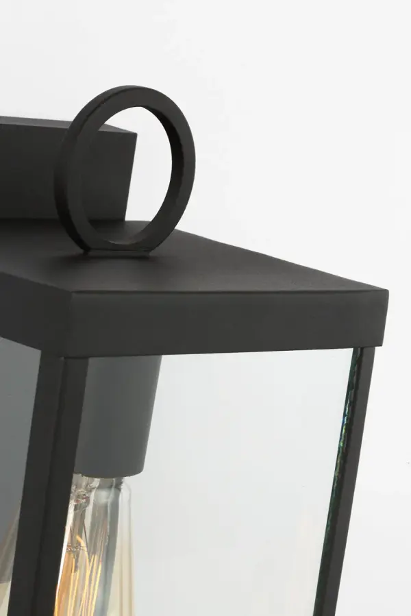 Howell Small Wall Lantern in Textured Black - Image 7