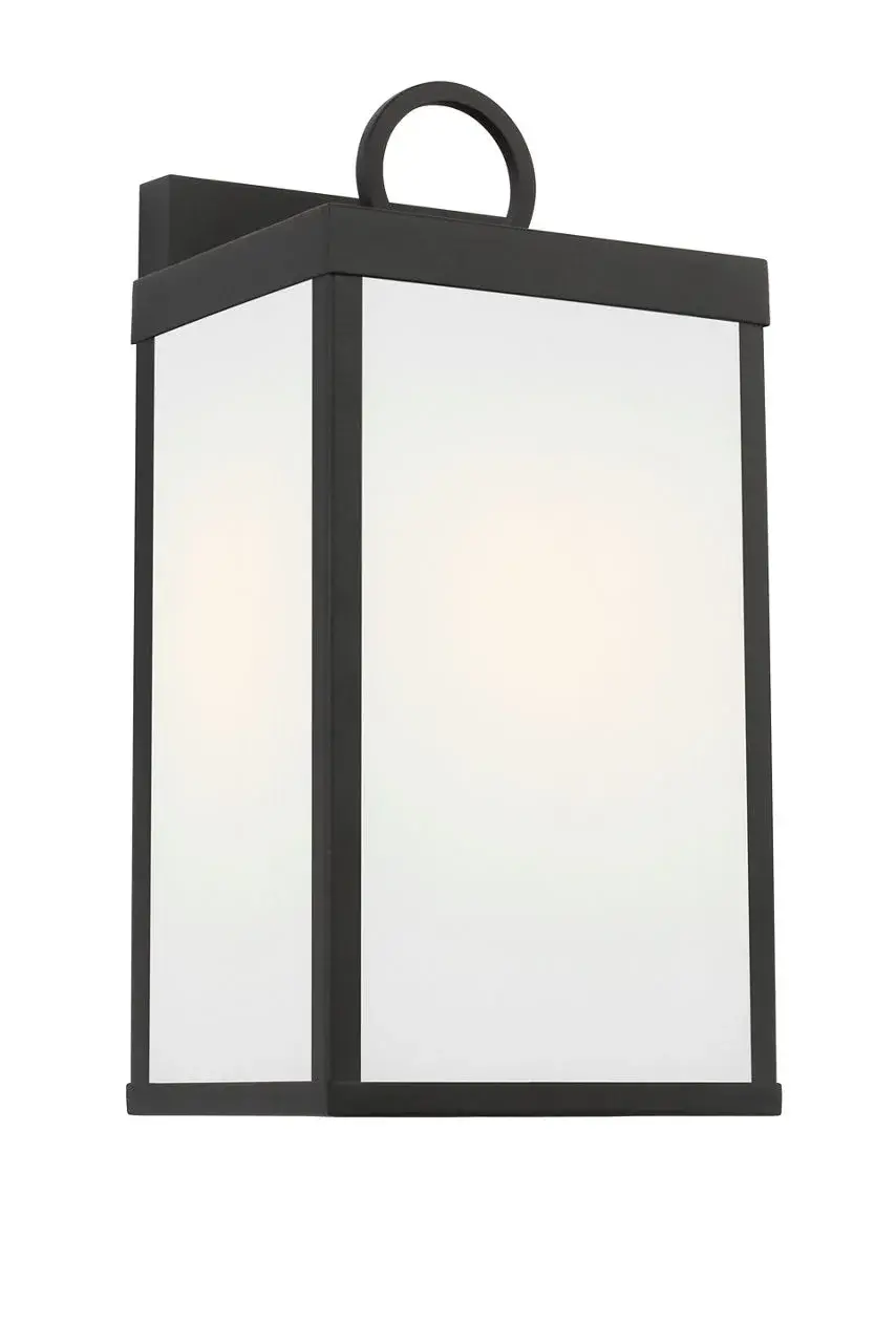 Howell Small Wall Lantern in Textured Black - Image 10