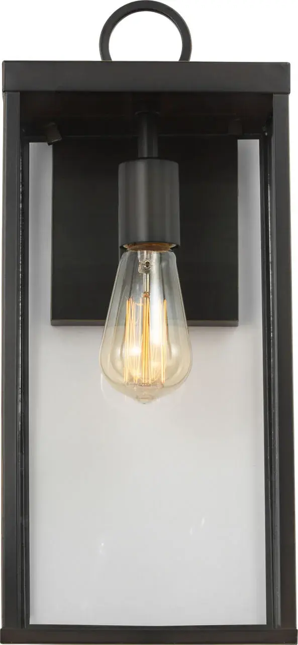 The Howell Medium Wall Lantern combines timeless design with practical outdoor performance. Soft white glass panels create warm, diffused lighting while wet-rated construction ensures reliable year-round use. - alternate view