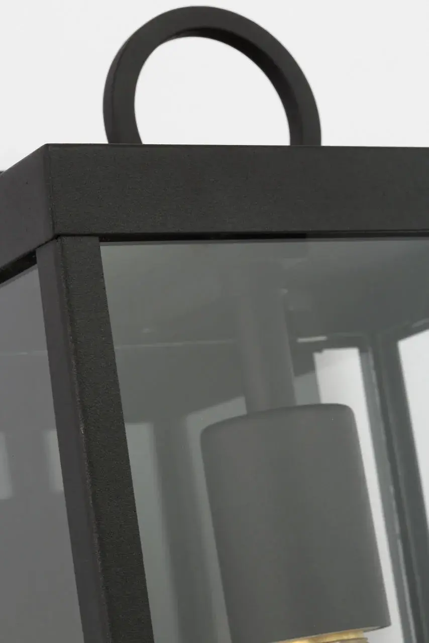 Howell Medium Wall Lantern in Textured Black - Image 5