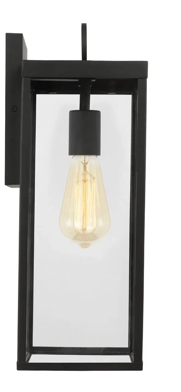 Howell Medium Wall Lantern in Textured Black - Image 7