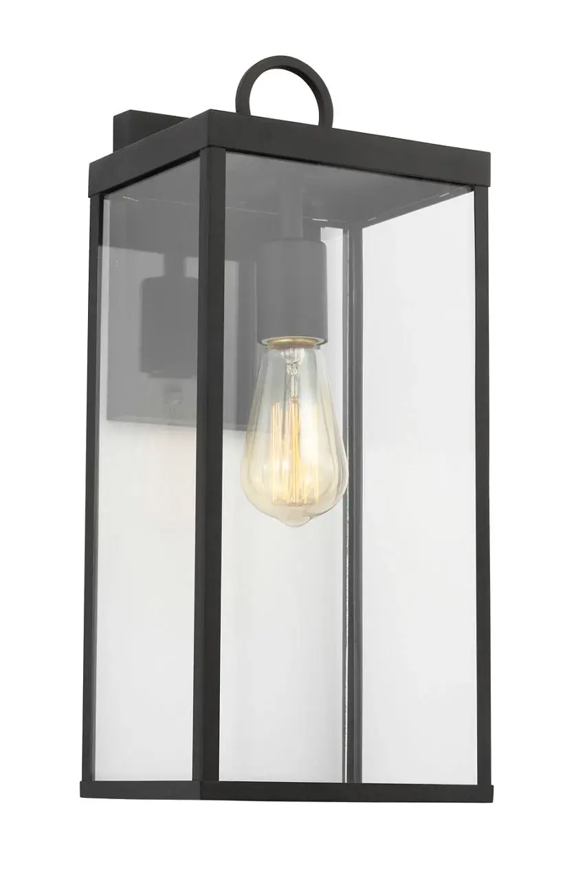 Howell Medium Wall Lantern in Textured Black - Image 8