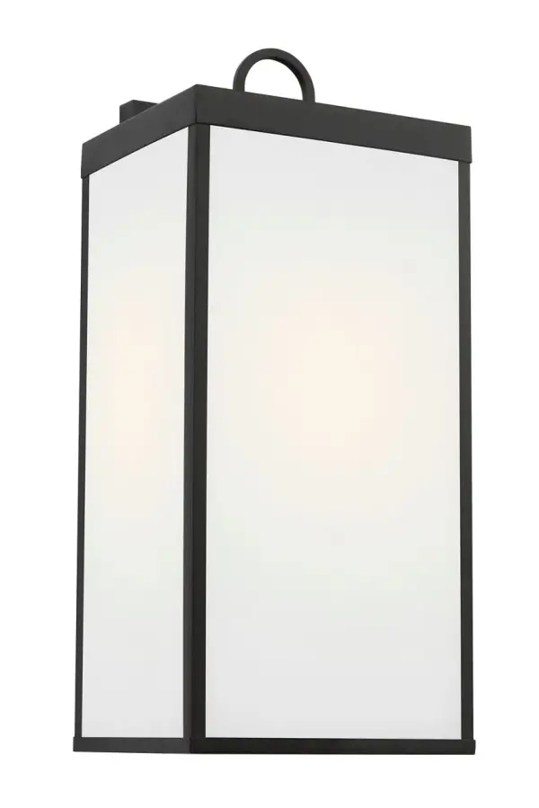 Howell Large Wall Lantern in Textured Black - Image 4