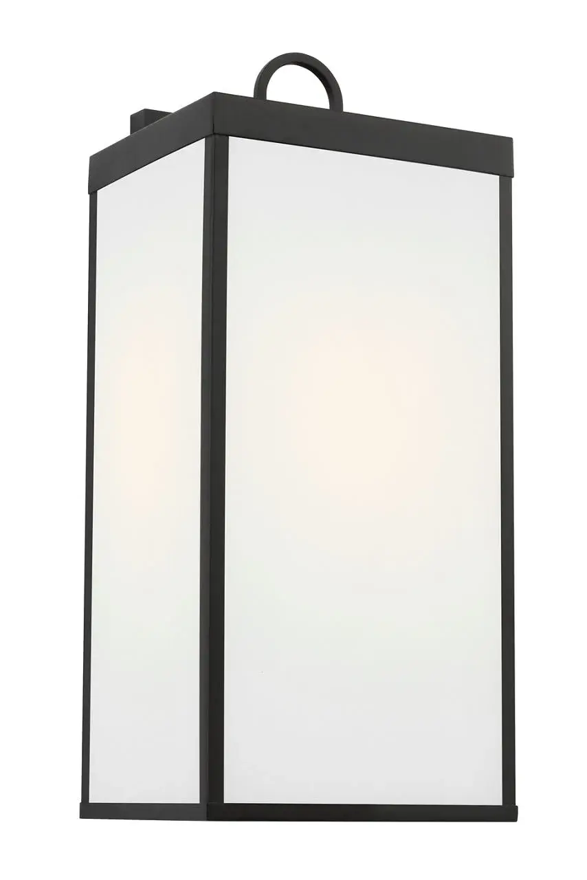 Howell Large Wall Lantern in Textured Black - Image 4