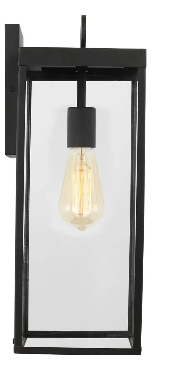 Howell Large Wall Lantern in Textured Black - Image 8