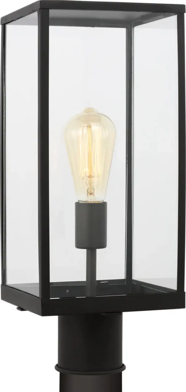 Howell Medium Post Lantern in Textured Black - Image 11