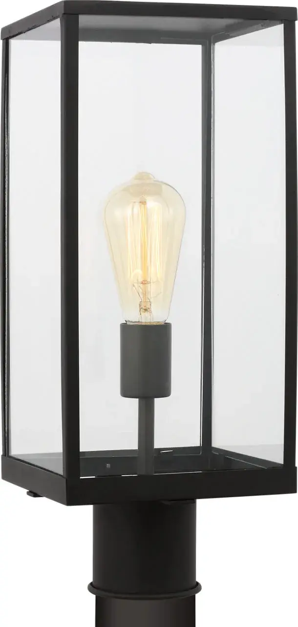 Howell Medium Post Lantern in Textured Black - Image 11