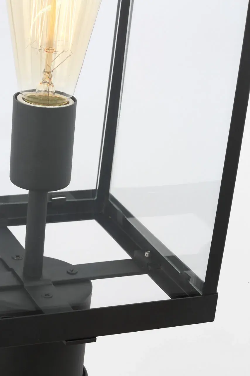 Howell Medium Post Lantern in Textured Black - Image 3