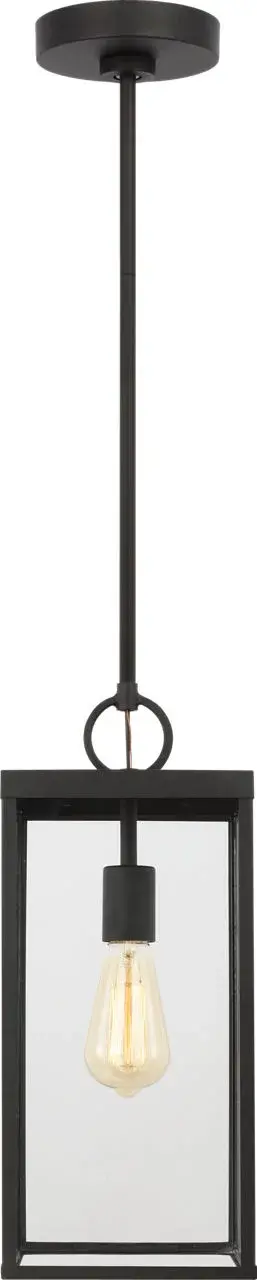 Howell Medium Pendant Lantern in Textured Black - Image 2