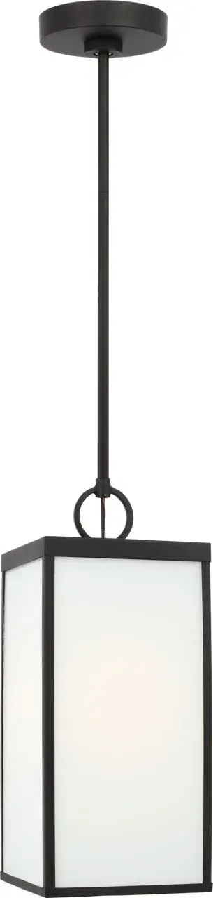 Howell Medium Pendant Lantern in Textured Black - Image 3