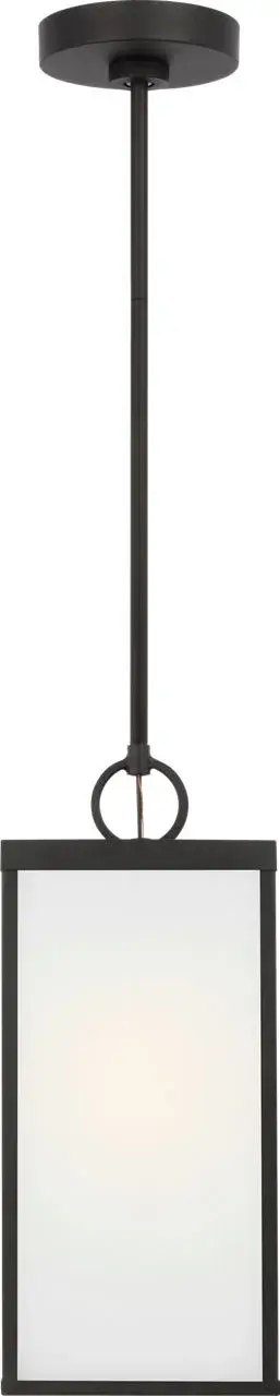 Howell Medium Pendant Lantern in Textured Black - Image 4