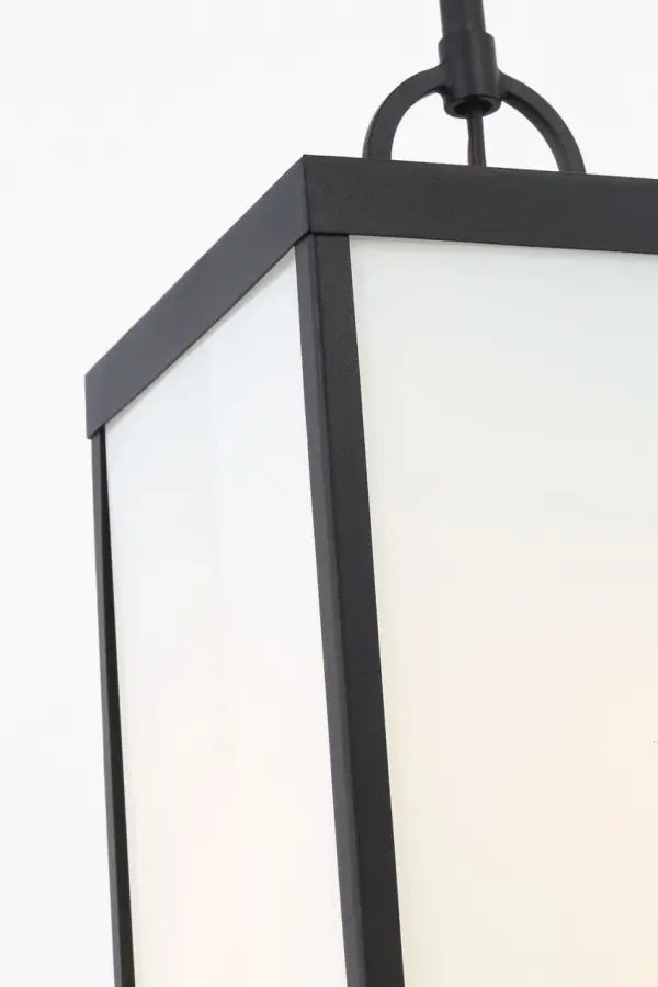 Howell Medium Pendant Lantern in Textured Black - Image 5