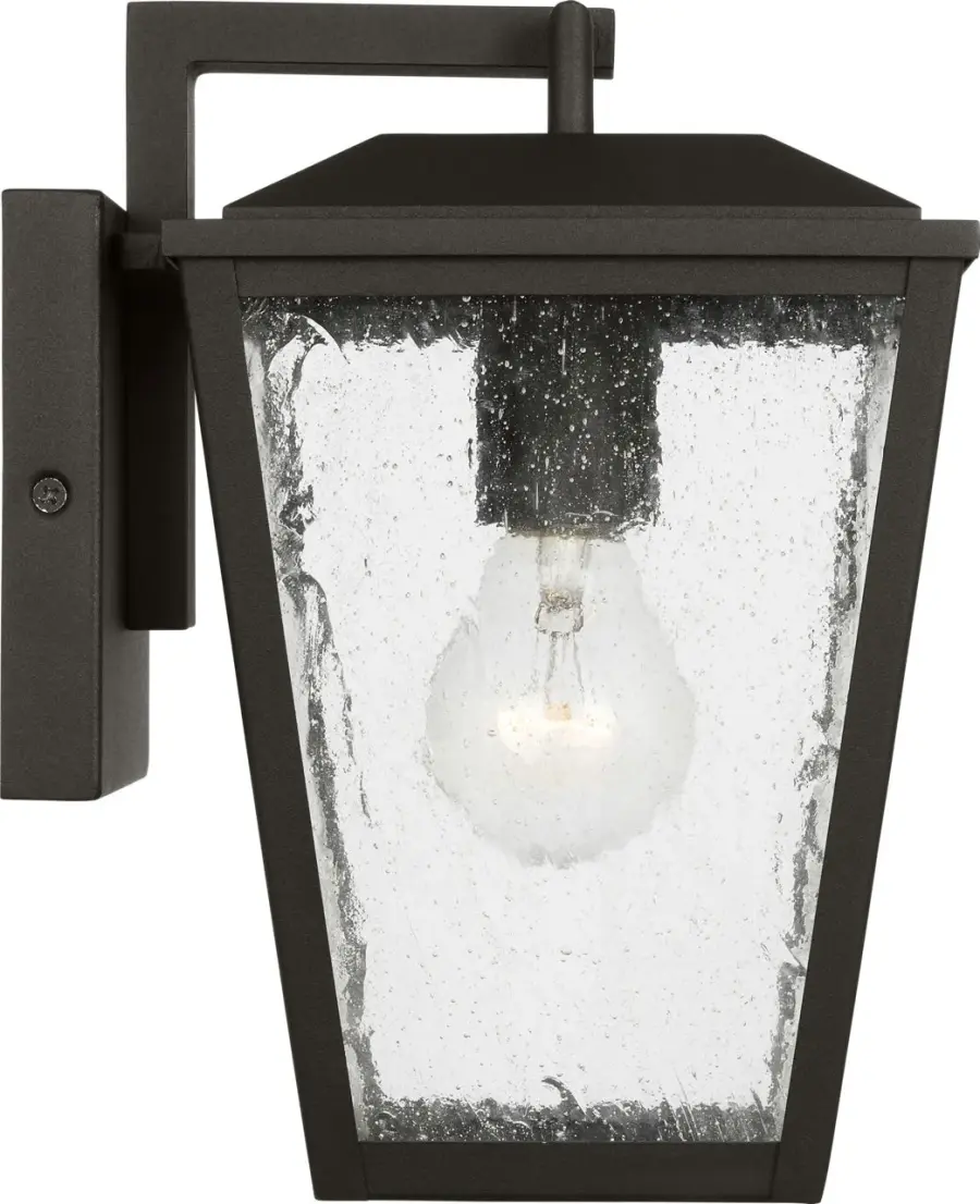Kennewick Small Outdoor Wall Lantern in Textured Black - Image 2