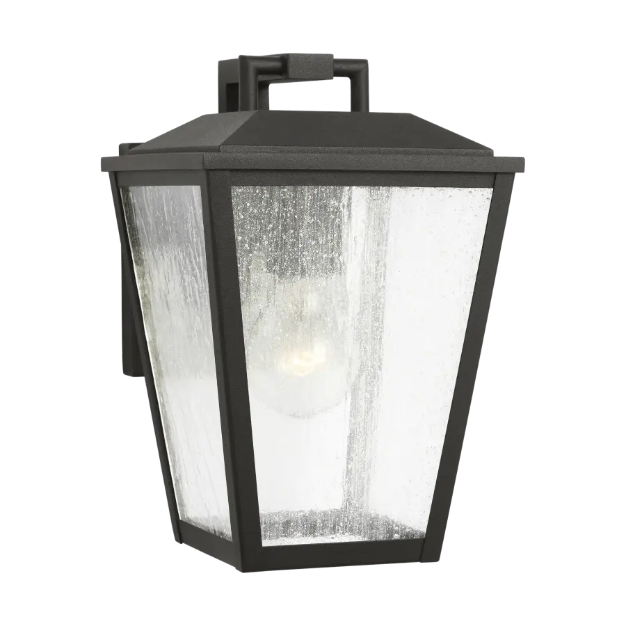 Kennewick Small Outdoor Wall Lantern in Textured Black - Image 3