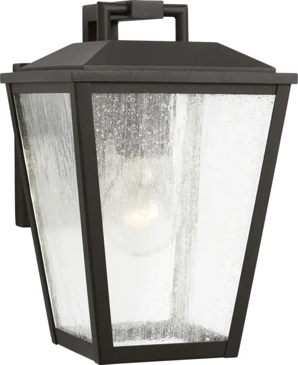 Kennewick Small Outdoor Wall Lantern in Textured Black - Image 4