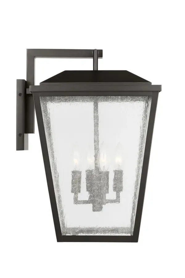 The Kennewick Extra Large Wall Lantern delivers commanding presence with its substantial scale and classic antique bronze finish. Perfect for large outdoor spaces requiring statement lighting with traditional elegance. - alternate view