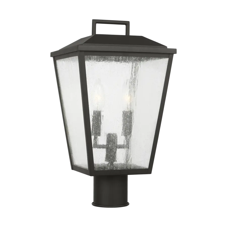 Kennewick Medium Post Lantern in Textured Black - Image 1