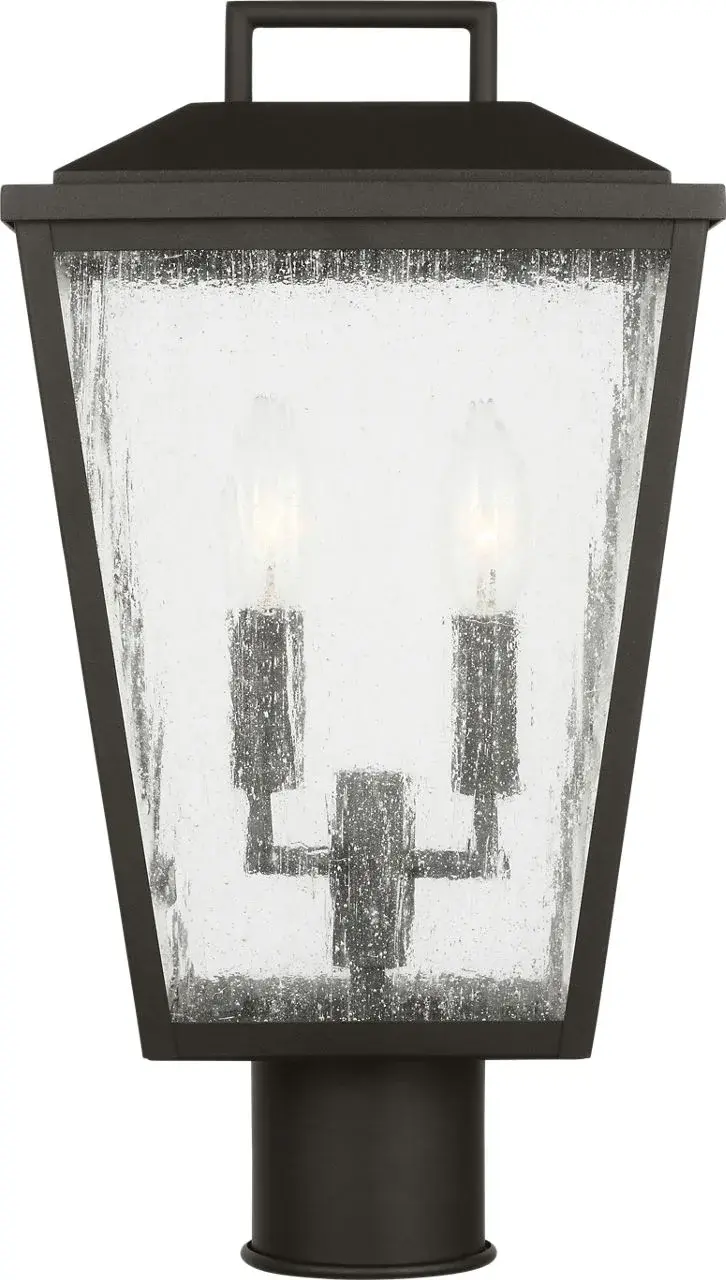 Kennewick Medium Post Lantern in Textured Black - Image 2