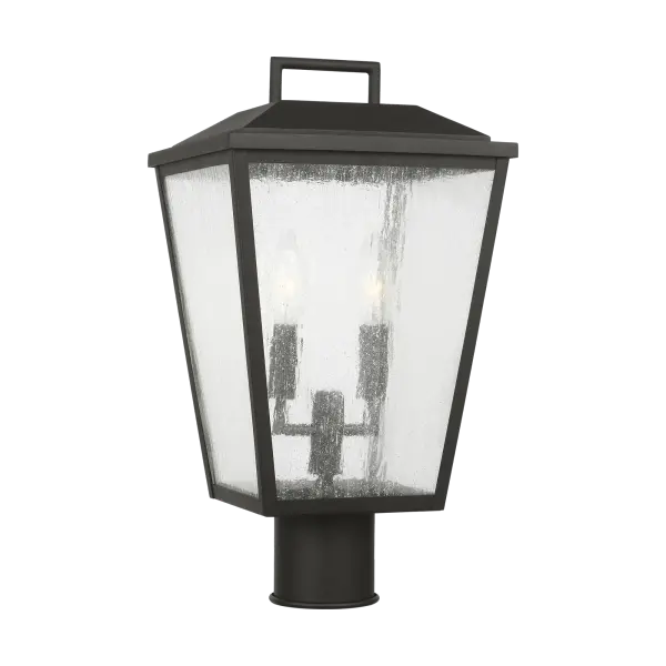 Kennewick Medium Post Lantern in Textured Black - Image 3