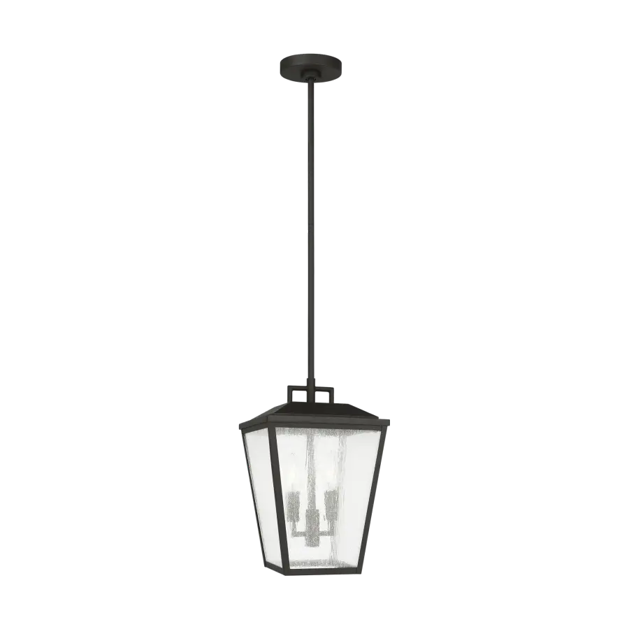 Kennewick Medium Pendant Lantern in Textured Black - Image 1
