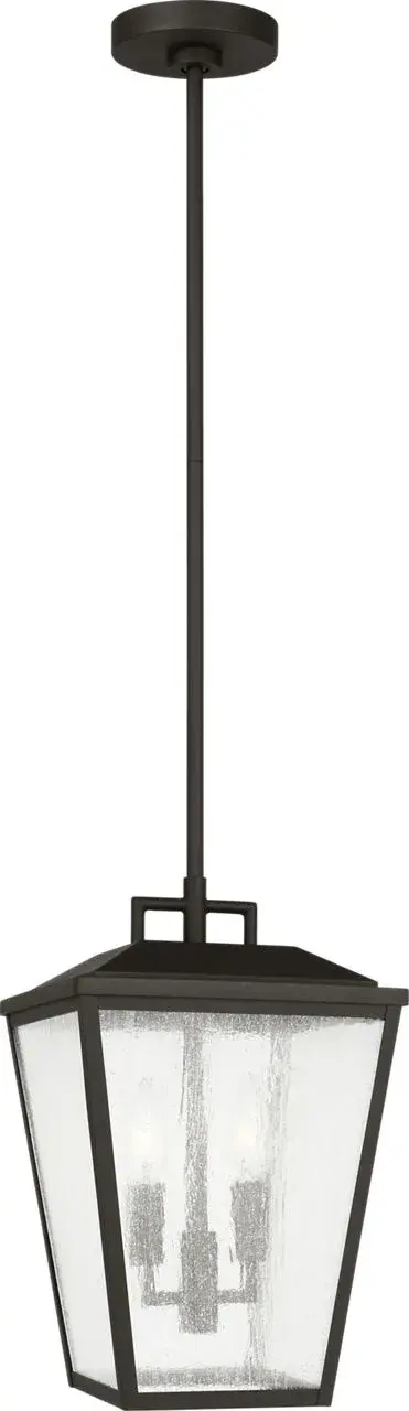 Kennewick Medium Pendant Lantern in Textured Black - Image 4