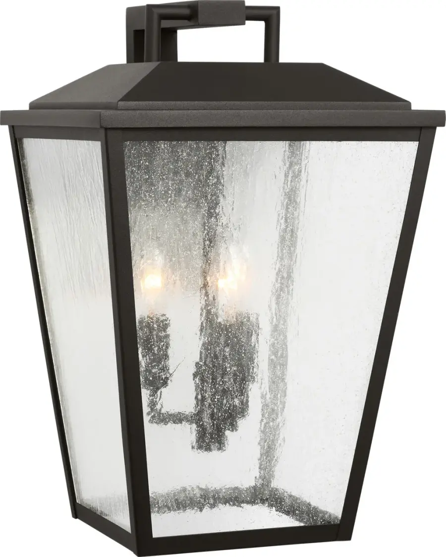 Kennewick Large Wall Lantern in Textured Black - Image 2