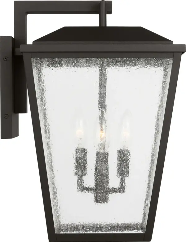 Kennewick Large Wall Lantern in Textured Black - Image 4