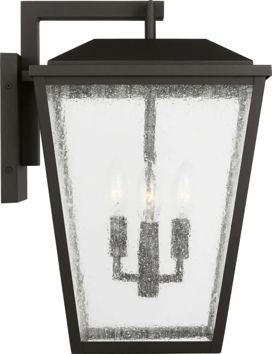 Kennewick Large Wall Lantern in Textured Black - Image 4