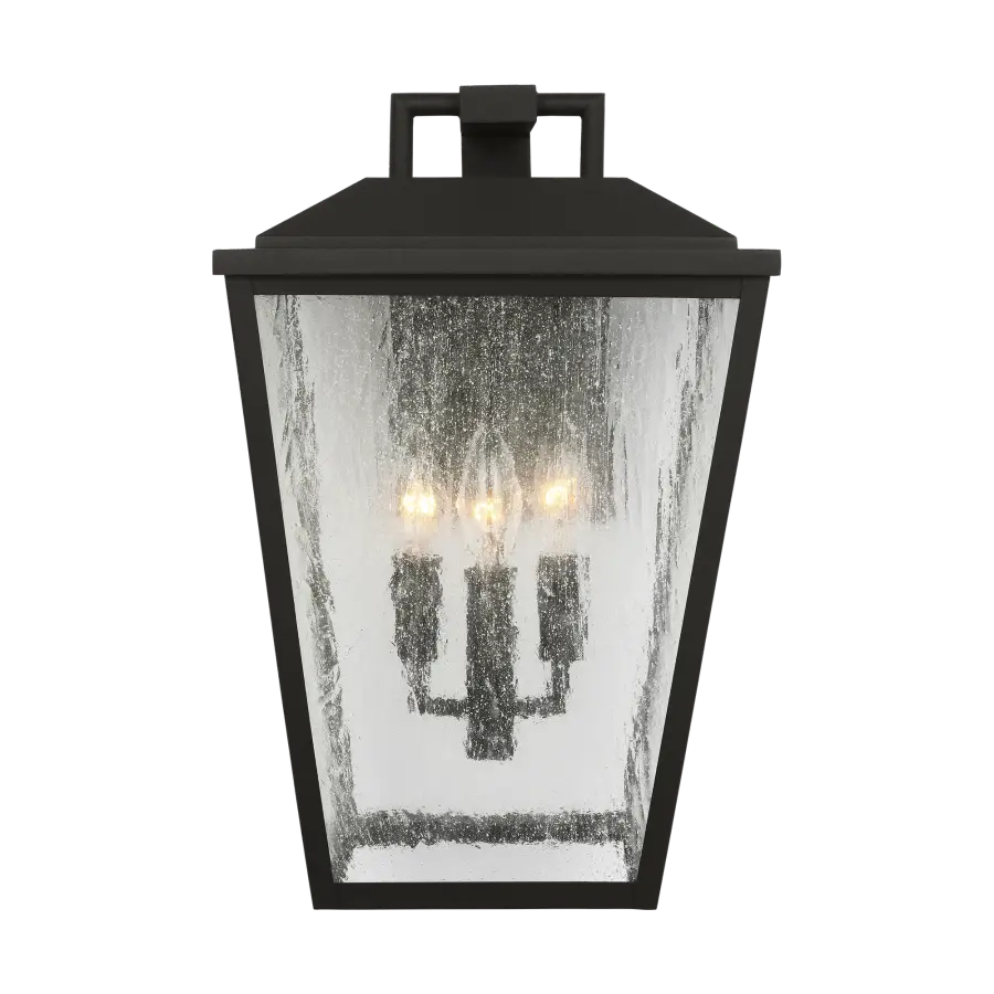 Kennewick Large Wall Lantern in Textured Black - Image 5