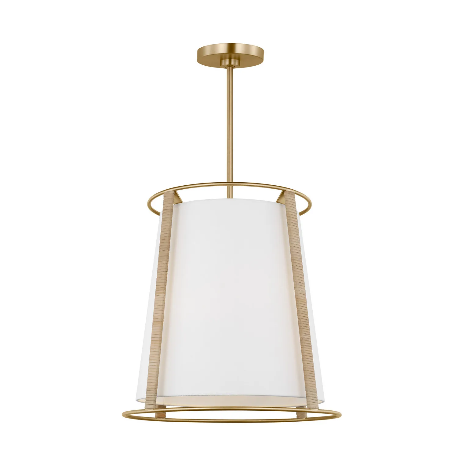 Cortes Two Light Pendant in Satin Brass