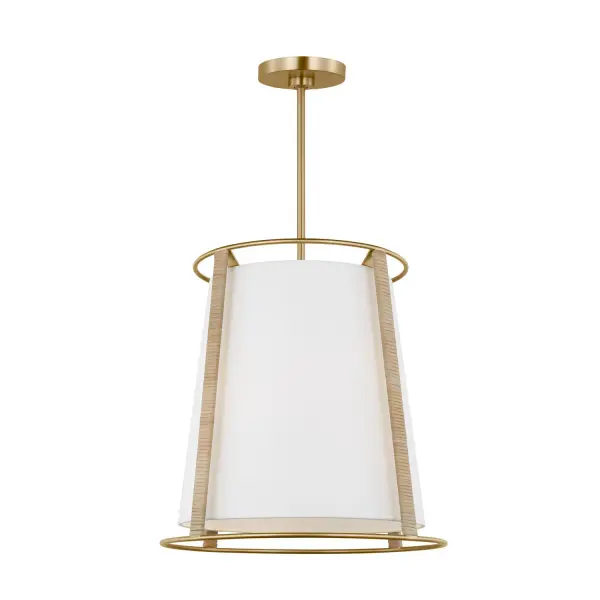 Cortes Two Light Pendant in Satin Brass