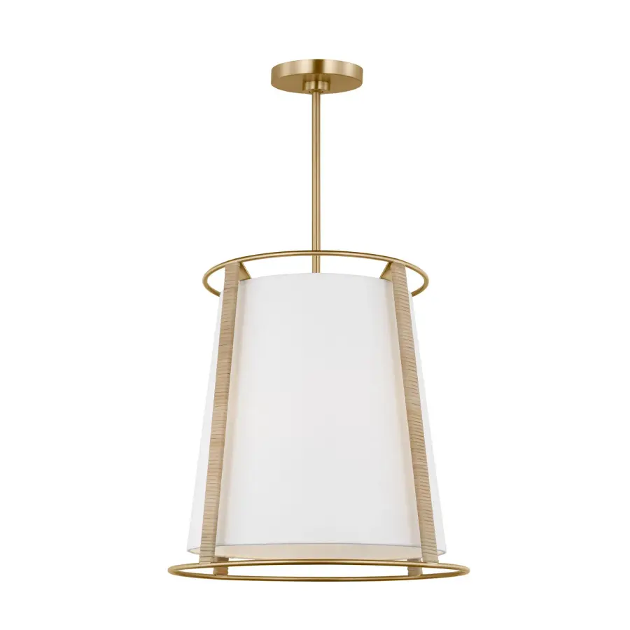 Cortes Two Light Pendant in Satin Brass