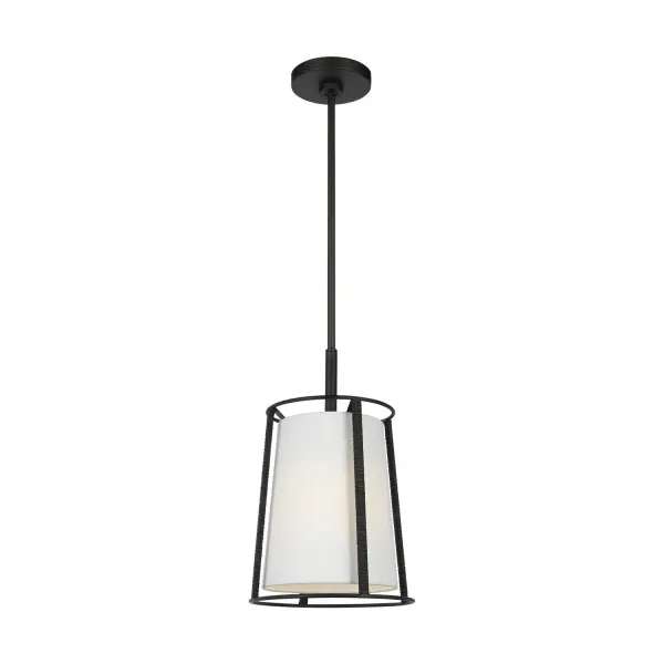 Cortes One Light Pendant in Midnight Black