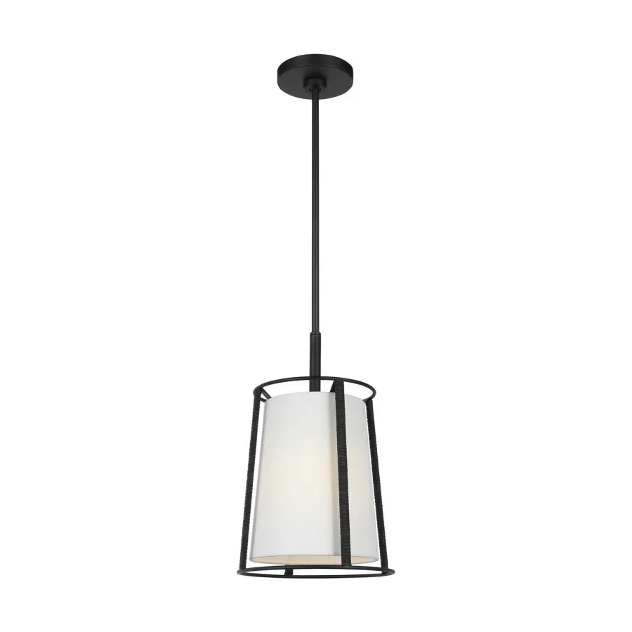Cortes One Light Pendant in Midnight Black