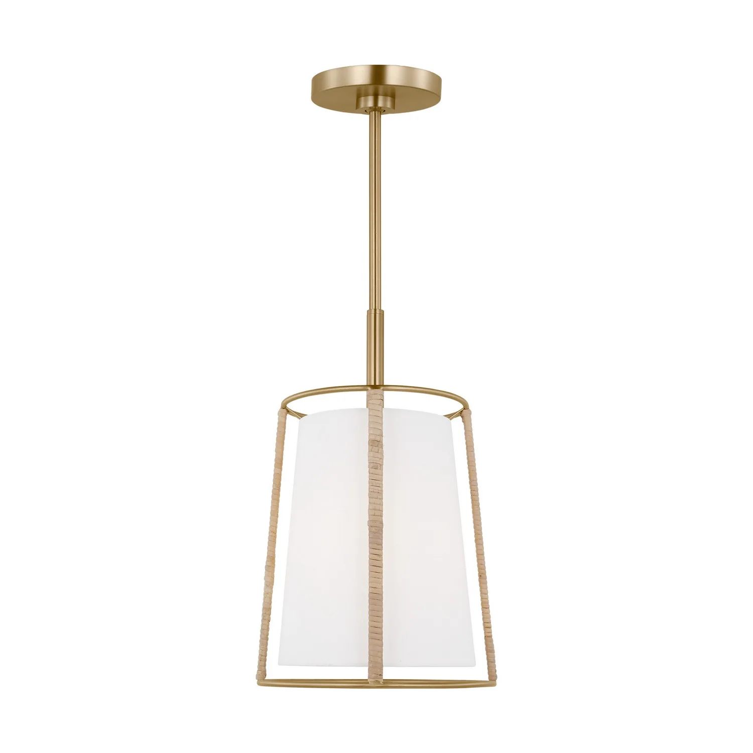 Cortes One Light Pendant in Satin Brass
