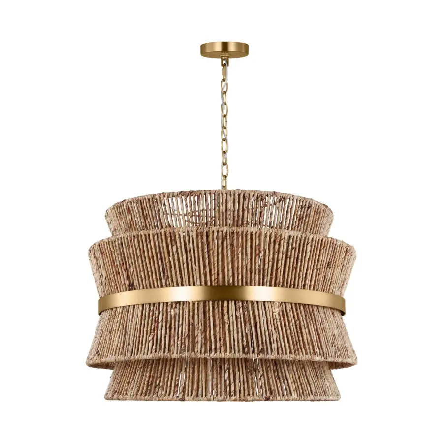 Thurlo Four Light Pendant in Satin Brass
