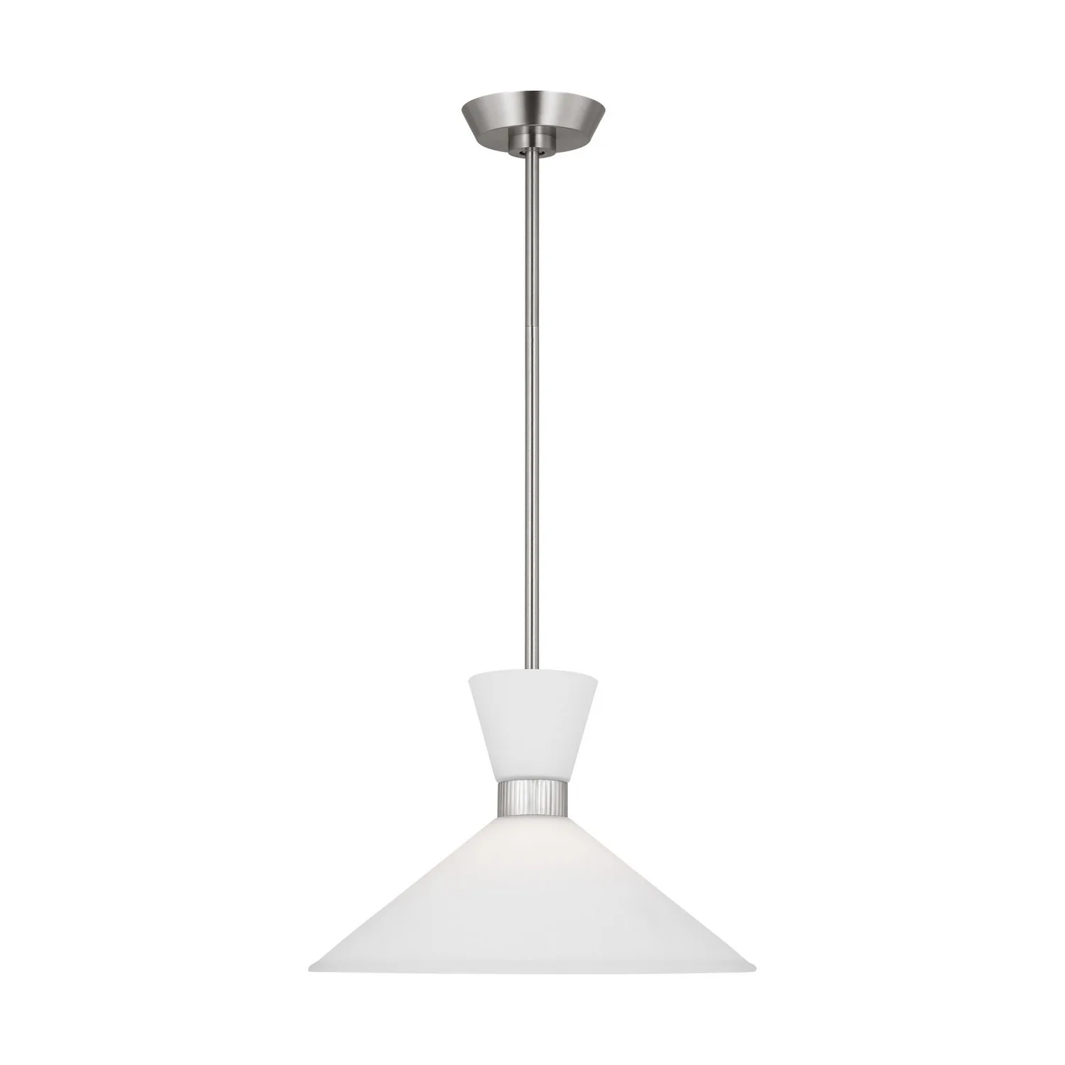 Belcarra One Light Pendant in Brushed Steel